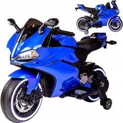 Motor na akumulator dla dzieci motocykl elektryczny ze światłami LED niebieski SX1628
