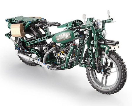 Klocki konstrukcyjne CADA Motocykl militarny Motor dla dzieci 550 elementów
