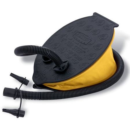 Żółta pompka nożna do materaca pontonu basenu Bestway 23x15 cm 