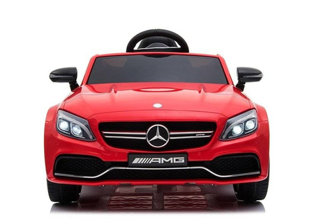 Czerwony Mercedes C63 auto na akumulator dla dzieci Samochód elektryczny ze światłem LED