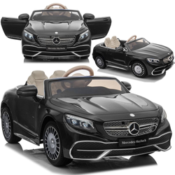 Auto na akumulator Mercedes Maybach samochód elektryczny dla dzieci ze światłami LED czarny