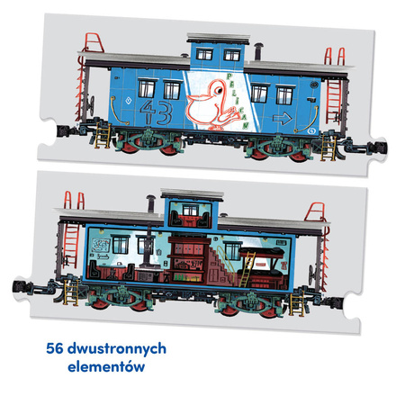 CzuCzu Puzzle Układam Pociągi 104 elementy + plakat