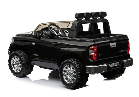 Czarna Toyota Tundra samochód elektryczny auto na akumulator dla dzieci 2 silniki dźwięk światła LED