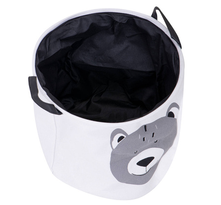 Duży pojemny kubeł Organizer na zabawki dziecka Kosz Pojemnik na akcesoria Miś 35cm