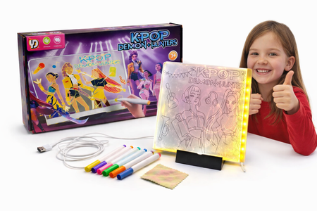 Tablica podświetlana do rysowania K-popowe łowczynie demonów dla dzieci