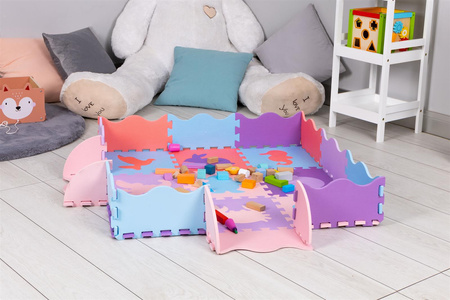 Mata edukacyjna dla dzieci piankowe puzzle dywanik podkład do zabawy 114x114 cm