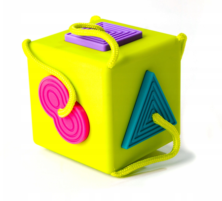 Kostka edukacyjna Sorter kształtów dla dzieci OombeeCube Fat Brain Toys FA120-1