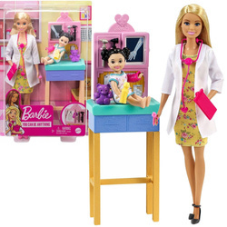 Barbie Lalka Kariera Zestaw Pediatra 2 lalki + akcesoria