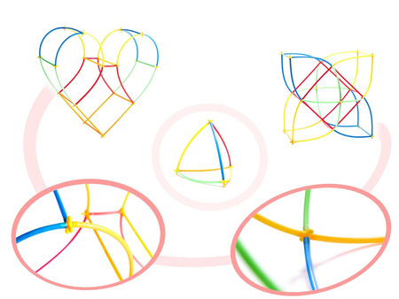 Słomki do budowania Edukacyjne klocki konstrukcyjne dla dzieci Zestaw w pudełku 1020 elementów