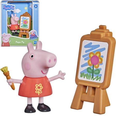 Figurka Świnka Peppa ze sztalugą zabawa z przyjaciółmi dla dzieci Hasbro 