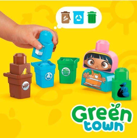  Mega Bloks Green Town - Eko śmieciarka 19 elementów