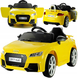 Sportowe auto na akumulator dla dzieci Samochód elektryczny Audi TT RS Quattro żółty