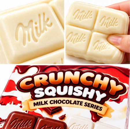 Gniotek sensoryczny antystresowy dla dzieci biała czekolada Crunchy Squishy