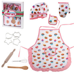 Zestaw kuchenny do gotowania fartuch czapka akcesoria dla dzieci