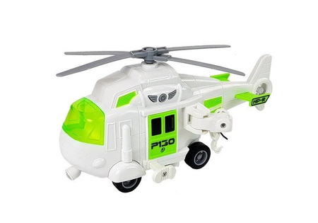 Duża ciężarówka laweta Transporter na baterie dla dzieci z helikopterem Zestaw pojazdów