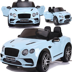 Samochód na akumulator Bentley Supersports JE1155 pojazd elektryczny Auto dla dzieci światła LED pilot niebieski