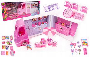 Lodowy kamper Lodziarnia Food Truck dla lalek LT117