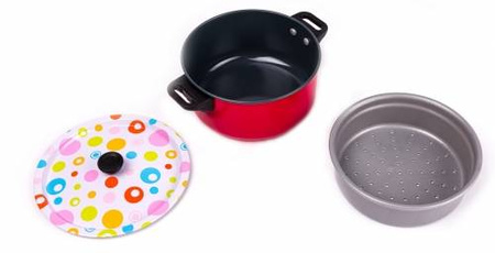 Zestaw kuchenny do gotowania dla dzieci garnki jedzenie akcesoria 22 elementy