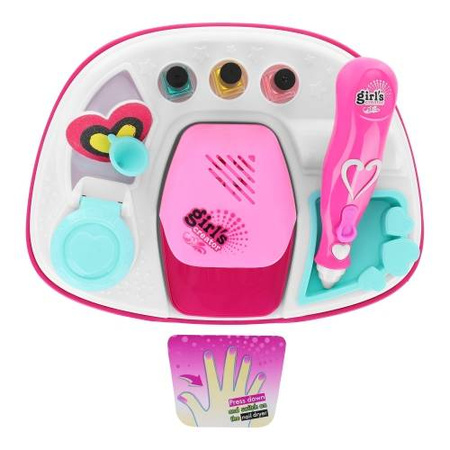 Zestaw do malowania paznokci studio kosmetyczne dla dzieci lakiery maszynki 11 elementów