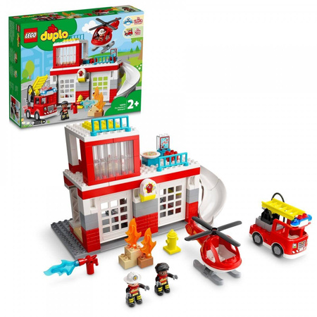 Lego DUPLO - Remiza strażacka i helikopter 10970
