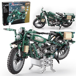 Klocki konstrukcyjne CADA Motocykl militarny Motor dla dzieci 550 elementów