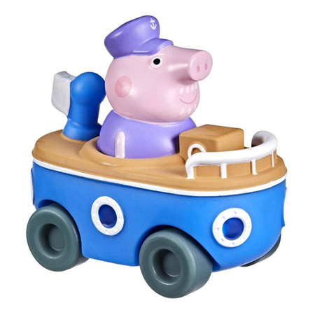 Figurka z bajki Świnka Peppa Dziadek Peppy w samochodzie na kółkach dla dzieci Hasbro