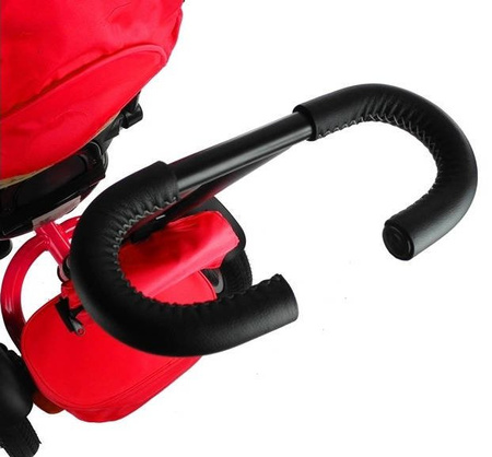 Rowerek trójkołowy dla dzieci wózek spacerówka z daszkiem PRO800 czerwony