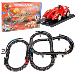Duży elektroniczny tor wyścigowy Victor z 4 samochodami dla dzieci 765 cm