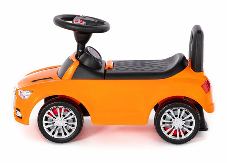 Jeździk chodzik Super Car dla dzieci Samochód z panelem muzycznym WADER Polesie pomarańczowy