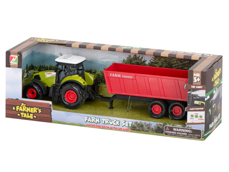 Traktor z przyczepą - dźwięki i światła LED