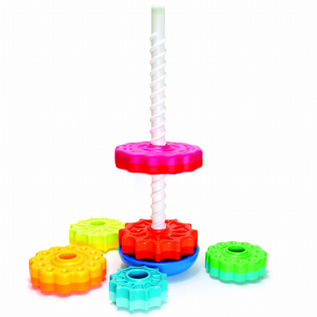 Zakręcona wieża SpinAgain Fat Brain Toys Piramidka dla dzieci Układanka Wieża FA110-1