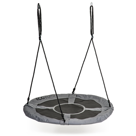 Huśtawka ogrodowa dla dzieci bocianie gniazdo Ecotoys szara 110 cm BOC110 GRAY