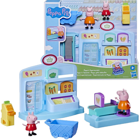 Świnka Peppa Zestaw z figurką - Supermarket +2 fugurki 