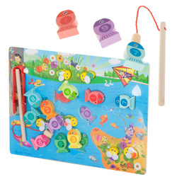 Drewniana układanka - Łowienie rybek puzzle sorter