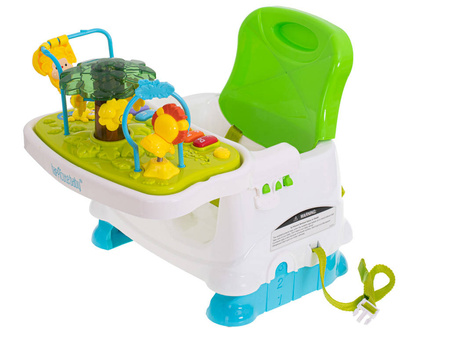 Krzesełko 2w1 stolik interaktywny z muzyką zielony