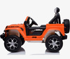 Samochód na akumulator Jeep Wrangler Rubicon pomarańczowy elektryczny Auto dla dzieci 2 silniki światła LED
