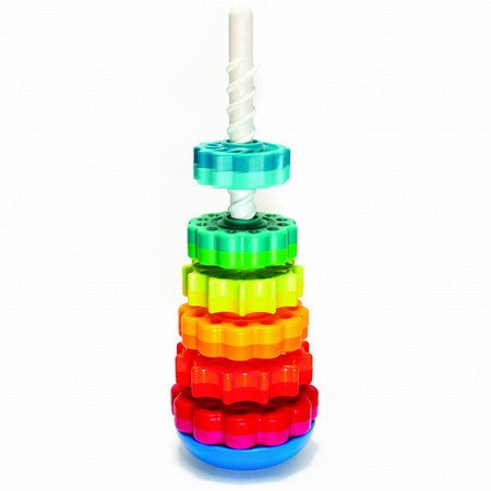 Zakręcona wieża SpinAgain Fat Brain Toys Piramidka dla dzieci Układanka Wieża FA110-1