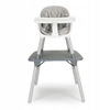 Krzesełko Fotelik ze stoliczkiem do karmienia dzieci 3w1 szary Ecotoys HC-435 GREY