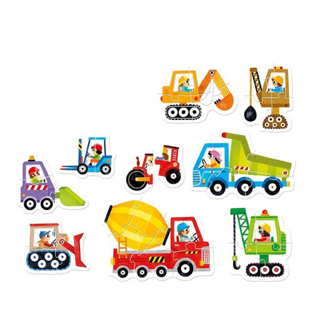 CzuCzu Puzzle Progresywne - Pojazdy na budowie 33 el