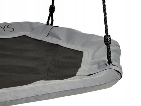 Sześciokątna huśtawka ogrodowa dla dzieci Bocianie gniazdo Ecotoys szara 95 cm MIR6023 GRAY
