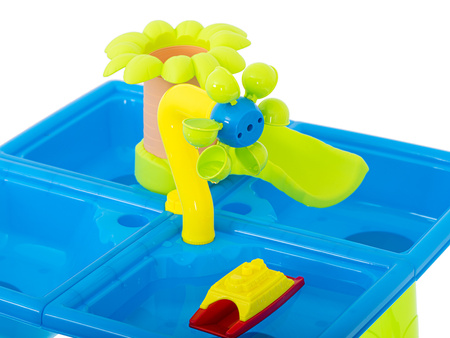 Stolik wodny Zestaw do kąpieli i piaskownicy Palma dla dzieci do piasku 24 elementy