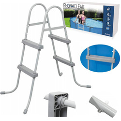 Dwustronna metalowa drabinka do basenu Bestway 84 cm