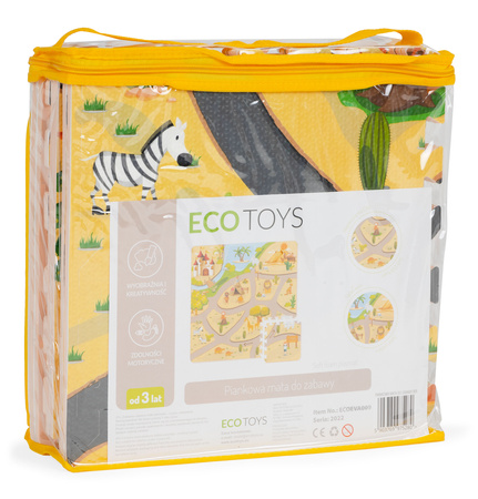 Mata edukacyjna puzzle piankowe dla dzieci safari dywanik  do pokoju dziecka 93x93 cm