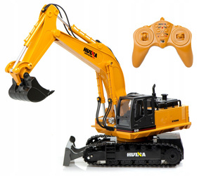 Duża zdalnie sterowana koparka-spychacz H-Toys 1510 11CH 2.4Ghz 1:16 z ruchomą łyżką dla dzieci