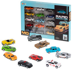 Zestaw auta metalowe 16szt resoraki samochody