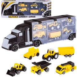 Ciężarówka tir transporter zestaw pojazdów budowlanych dla dzieci 6w1