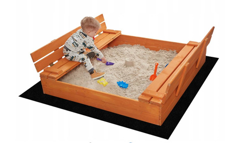 Drewniana składana piaskownica do ogrodu 150x150cm