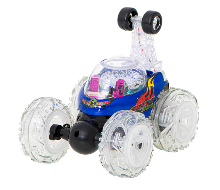 Samochód zdalnie sterowany RC dla dzieci Tumbler PL tańczy i świeci niebieski