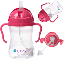 Innowacyjny kubek bidon dla dzieci z obciążoną słomką BBox malinowy 240ml BB00502
