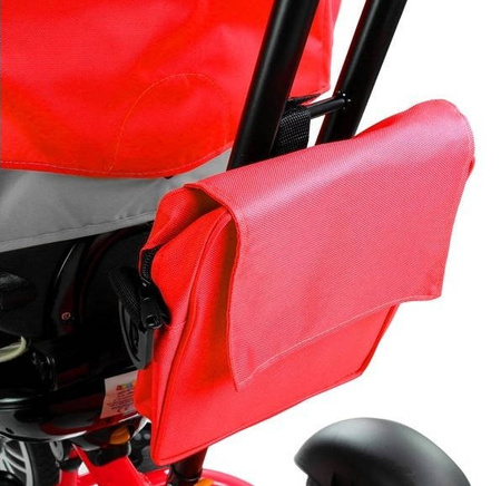 Rowerek trójkołowy dla dzieci wózek spacerówka z daszkiem PRO800 czerwony